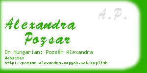 alexandra pozsar business card